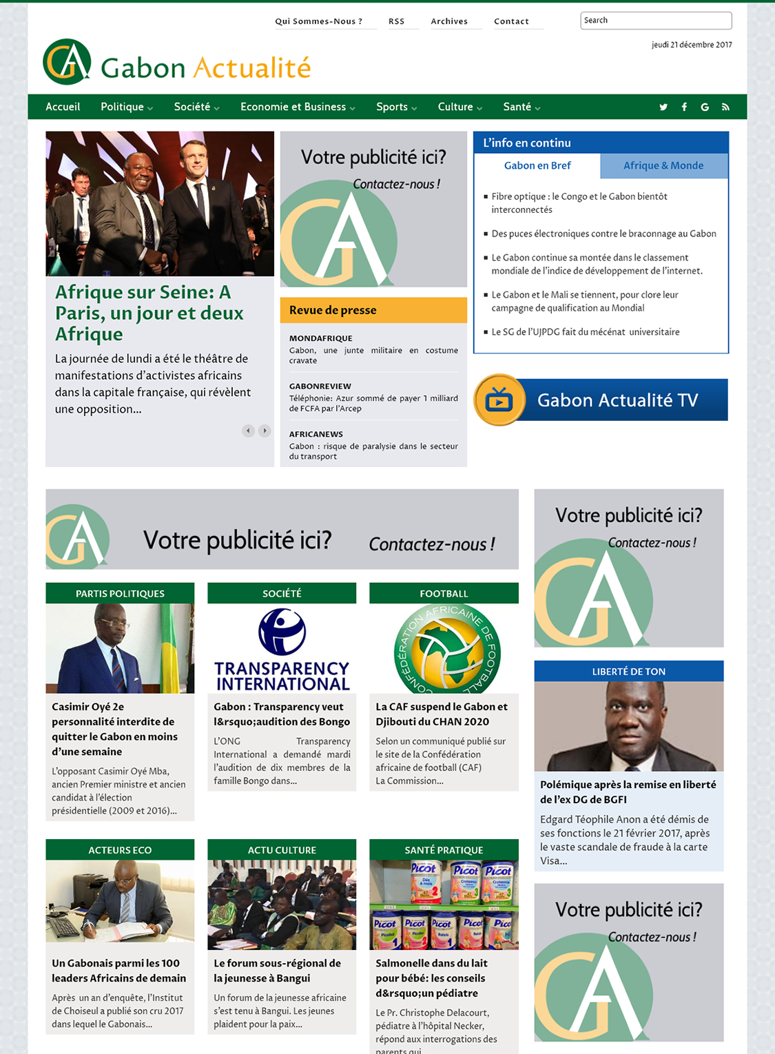 Gabon Actualité